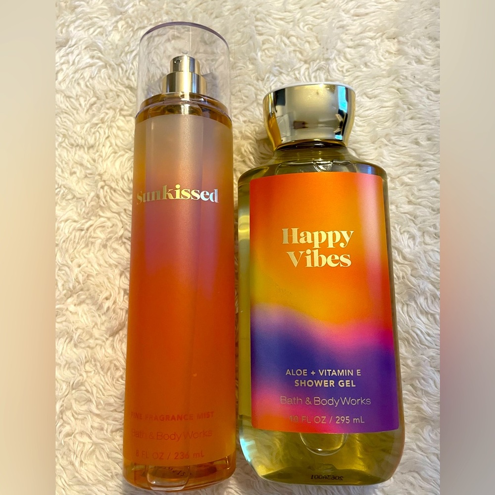 Brand New Bath and Body Works Sunkissed and Happy Vibes Set